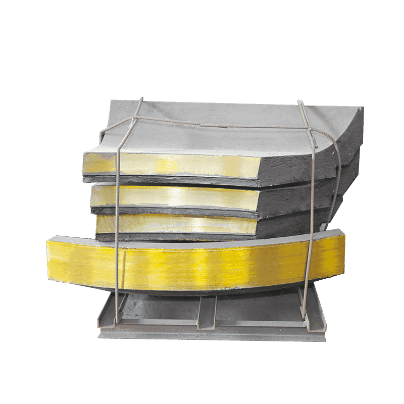 Vysoká chrómová podšívka pre nárazový drvič